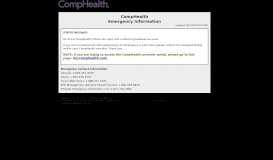 
							         CompHealth: Emergency Information								  
							    