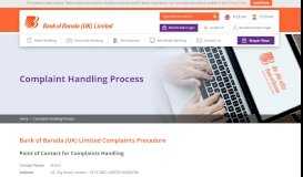 
							         Complaint Handling Process | Bank of Baroda - India's International ...								  
							    