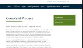 
							         Complaint Process - SARA NC								  
							    