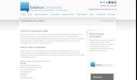 
							         Complaints Procedure - Solution Consultants								  
							    