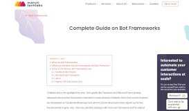 
							         Complete guide on Bot frameworks - Maruti Techlabs								  
							    