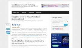 
							         Complete Guide to Bing's New Local Business Portal - Small Business ...								  
							    