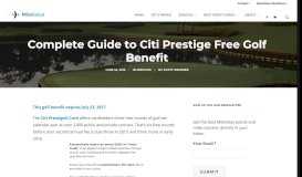 
							         Complete Guide to Citi Prestige Free Golf Benefit | MileValue								  
							    