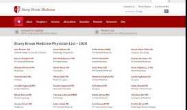 
							         Complete Physicians List - Stony Brook Medicine								  
							    