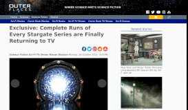 
							         Complete Runs of Every Stargate Series are Finally Returning to TV								  
							    