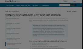 
							         Complete your enrollment & pay your first premium ...								  
							    