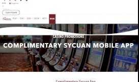 
							         Complimentary Sycuan Mobile App | Sycuan Casino Resort								  
							    