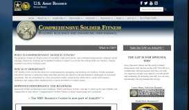 
							         Comprehensive Soldier Fitness - Army Reserve - Army.mil								  
							    