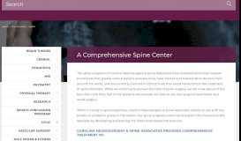 
							         Comprehensive Spine Center | Carolina Neurosurgery & Spine ...								  
							    