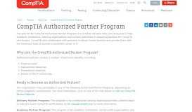 
							         CompTIA Authorized Partner Program - CompTIA IT Certifications								  
							    