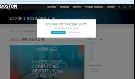 
							         Computing Insight UK - Boston Limited								  
							    
