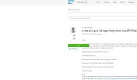 
							         com.sap.portal.appintegrator.sap.BWReport exception - SAP Archive								  
							    