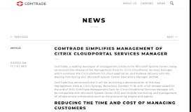 
							         ComTrade Simplifies Management of Citrix CloudPortal Services ...								  
							    