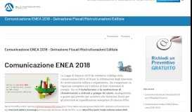 
							         Comunicazione ENEA 2018 - Detrazione Fiscali Ristrutturazioni Edilizie								  
							    