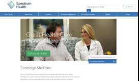 
							         Concierge Medicine | Spectrum Health								  
							    