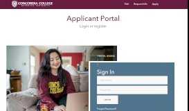 
							         Concordia College Application for Admissions								  
							    