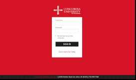 
							         Concordia University Portal								  
							    