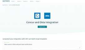 
							         Concur and Okta integration | Workato								  
							    