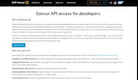 
							         Concur API access for developers								  
							    