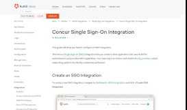 
							         Concur Single Sign-On Integration - Auth0								  
							    
