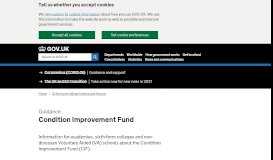 
							         Condition Improvement Fund - GOV.UK								  
							    