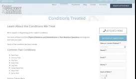 
							         Conditions Treated - Center for Spine, Joint and Neuromuscular ...								  
							    