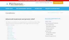 
							         Conditions – Tri-State Pain Institute – Erie, PA								  
							    