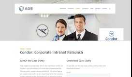 
							         Condor: Corporate Intranet Relaunch | AOE								  
							    