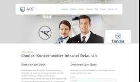 
							         Condor: Konzernweiter Intranet Relaunch | Case Study | AOE								  
							    