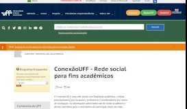 
							         ConexãoUFF - Rede social para fins acadêmicos | Universidade ...								  
							    