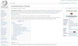 
							         Confederation College - Wikipedia								  
							    
