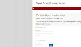 
							         Conference Guest Login - Stony Brook Housing Portal								  
							    