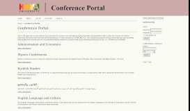 
							         Conference Portal - Koya University								  
							    