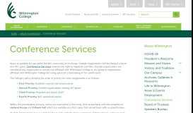 
							         Conference Services - Wilmington - Wilmington College								  
							    