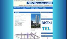 
							         Conference Venue - AEC/APC Symposium Asia 2019								  
							    