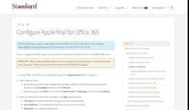 
							         Configure Apple Mail for Office 365 | University IT								  
							    
