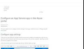
							         Configure apps in the portal - Azure App Service | Microsoft Docs								  
							    