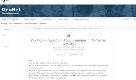 
							         Configure layout on Popup window in Portal for ... | GeoNet - Esri ...								  
							    