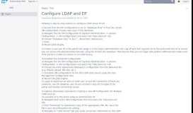 
							         Configure LDAP and EP - SCN Wiki - SAP								  
							    