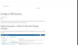 
							         Configure NFS Mounts and Exports - Microsoft Docs								  
							    