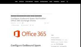 
							         Configure Outbound Spam Notification Office 365 Exchange Online ...								  
							    
