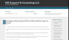 
							         Configure Ricoh Aficio MFP to Office 365 for Scan To Email :: KW ...								  
							    