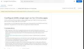
							         Configure SAML single sign-on for Chrome apps - Google ...								  
							    