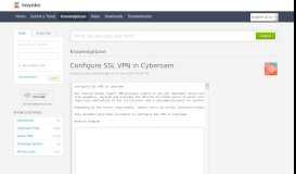 
							         Configure SSL VPN in Cyberoam - Powered by Kayako Help Desk ...								  
							    