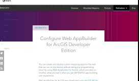
							         Configure Web AppBuilder for ArcGIS Developer Edition - Esri								  
							    