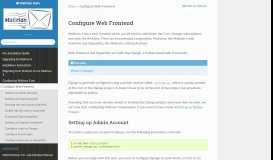 
							         Configure Web Frontend — Mailman Suite 3.3 documentation								  
							    