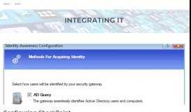 
							         Configuring CheckPoint Identity Awareness – integrating IT								  
							    