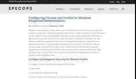 
							         Configuring Chrome and Firefox for Windows Integrated ...								  
							    