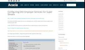 
							         Configuring EXO Employer Services for Super Stream								  
							    