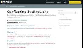 
							         Configuring Settings.php | Pantheon Docs								  
							    